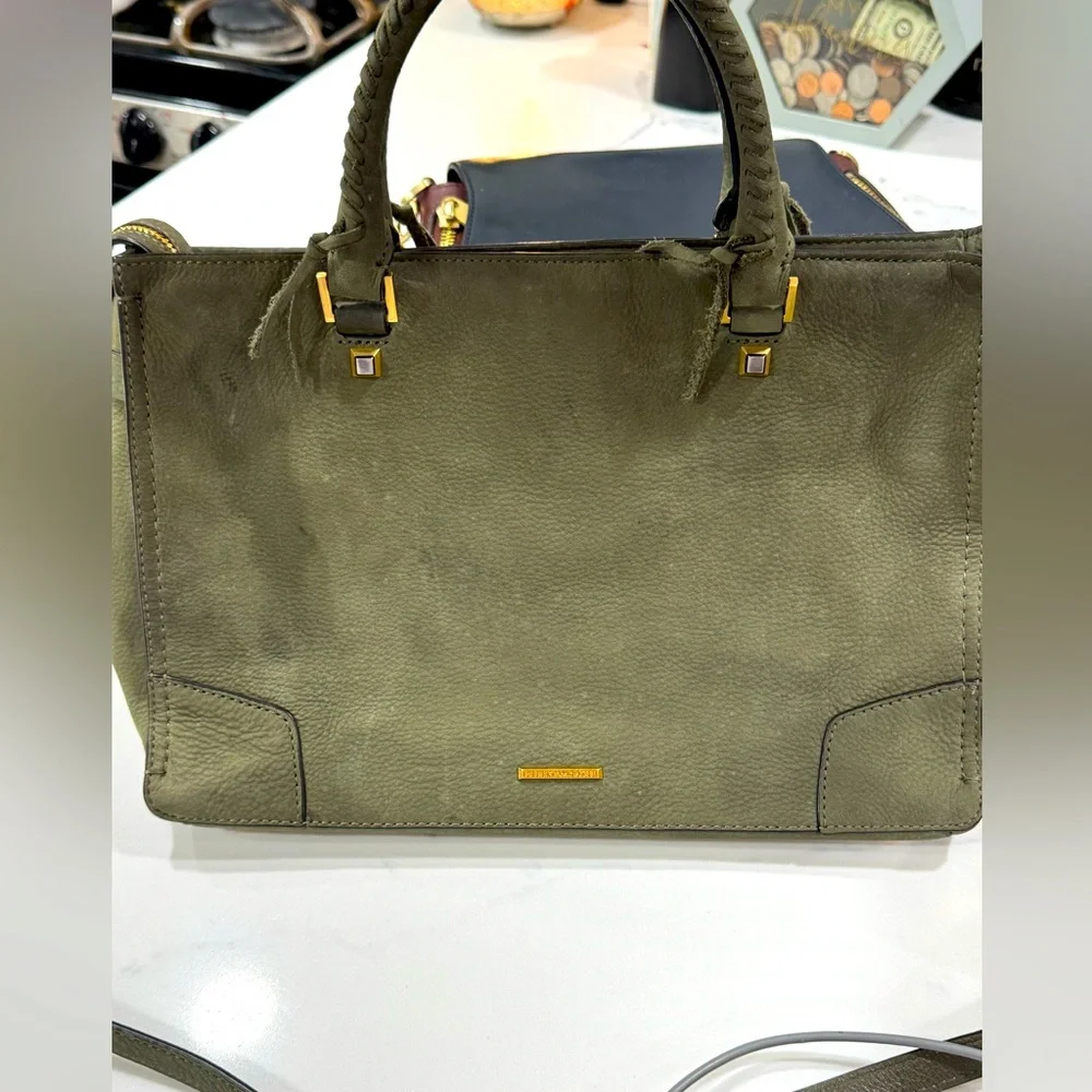 Rebecca Minkoff - Olive Green Suede Crossbody - Picture 1 of 3